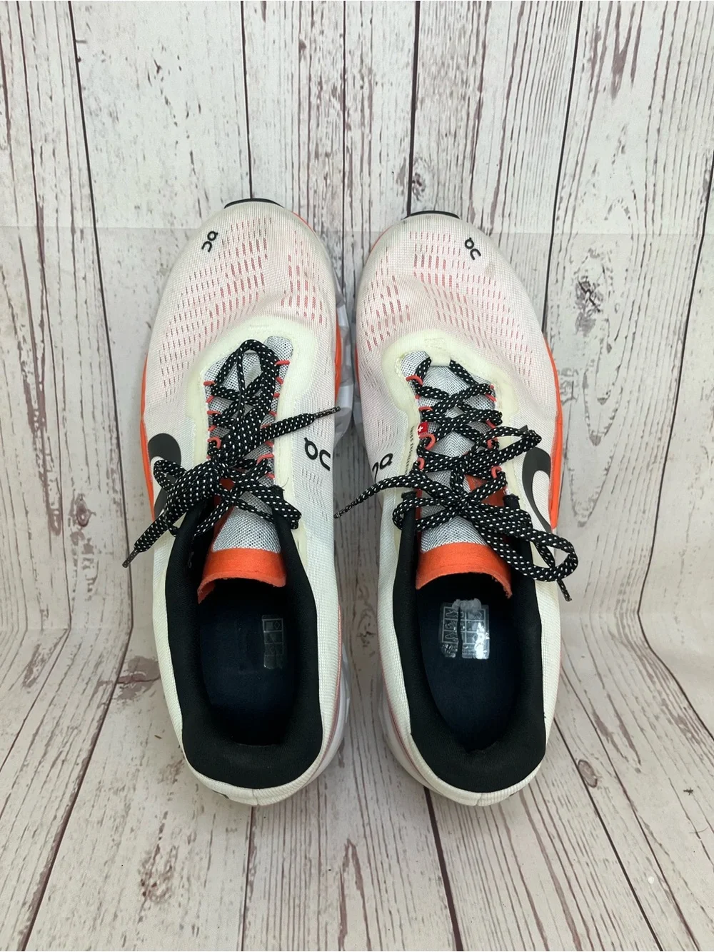 Men's On Running Brand White/Orange Cloud Cloudmonster 2 OC Shoes Sz 14